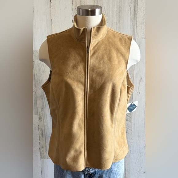Vintage Honey Faux Suede Vest Buckskin Style – Large NWT - Picture 8 of 9